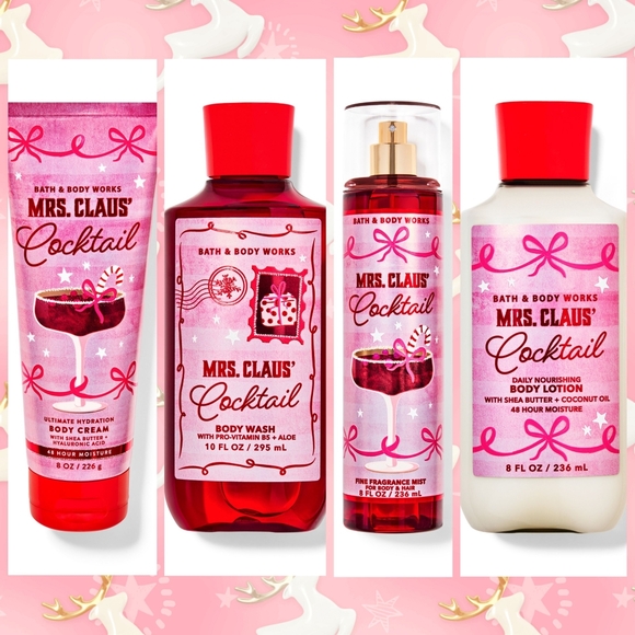 Bath & Body Works Mrs. Claus´ Cocktail 4 Piece Body Care Set NEW,New Products : American Fashion Style Bags On Sale